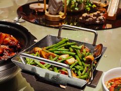 干锅豇豆蘑菇-好福记饭店(红梅公园店)