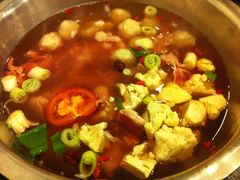 羊骨郭上来的时候很血腥的-月圆火锅(宁海东路二店)