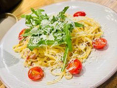 温泉蛋奶油培根细扁面-Brut Eatery悦璞食堂(愚园路店)