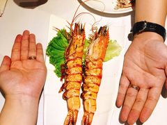 烤深海大虎虾-开海·红岛海鲜虾水饺(石老人店)