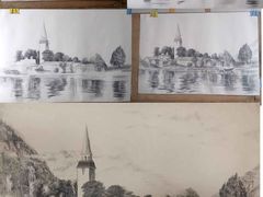 素描风景步骤-津艺画室