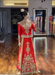 -懿沉香中式嫁衣礼服秀禾服龙凤褂马来褂旗袍总店