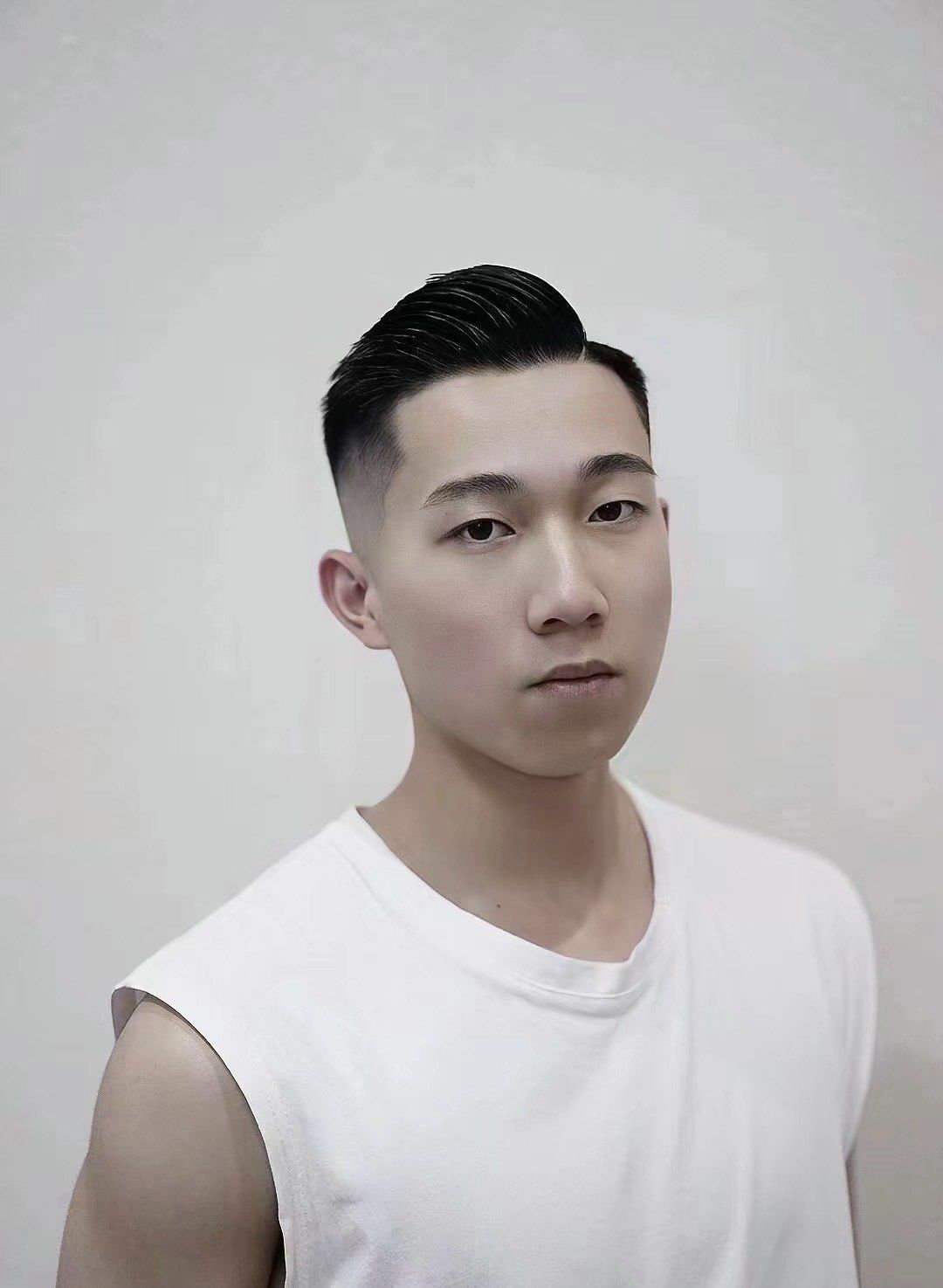 男士渐变背头
