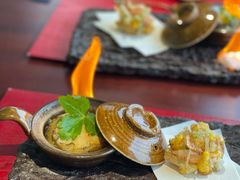 鲍鱼和舞茸的迷你陶锅-湖月·割烹料理(湖滨店)