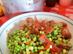 蒜苔炒土家腊肠-荆九爷爆炒桥头三嫩(浙大店)