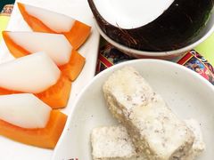 椰子冻&nbsp;反沙芋头&nbsp;木瓜杏冻-海口骑楼小吃街