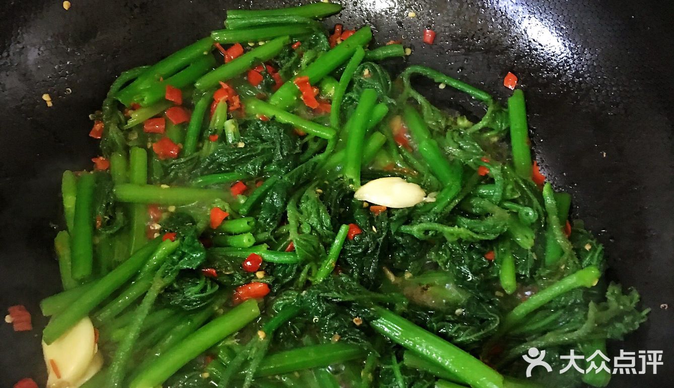 好吃美味绿化你的视野的炒南瓜尖