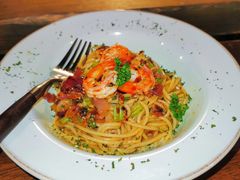 鲜虾蒜辣意面-小食院简餐厅