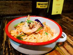 香烤大虾番茄菠菜意面-MIKAKU(万达广场上海宝山店)