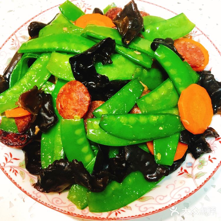 冬至食谱—荷兰豆炒腊肠