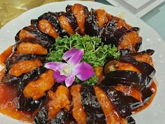 鲜虾酿茄子-大眼锅贴水饺(河东店)