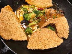 一个锅巴和时蔬-薇酌饮·陕西菜(南门外店)