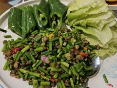 生菜包韭菜炒蚬肉-朱仔记食府(江南大道店)
