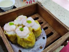 蟹籽鲜虾蒸烧麦-名点一号·精致茶点·手工制作(宝华店)