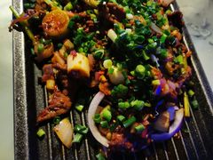 葱椒爆牛肉-绿茶餐厅(光谷世界城步行街店)