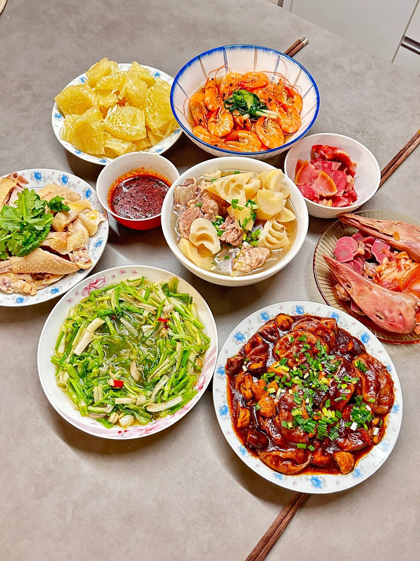 不点外卖,一家三口的家常晚餐