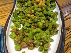 榄菜肉沫四季豆-一盏明灯全素斋(五爷庙店)