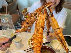烤深海大虎虾-开海·红岛海鲜虾水饺(石老人店)