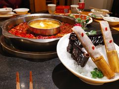 竹筒鲜虾滑-一斗火锅·招财羊毛肚(北温泉九号店)