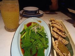 油淋脆菜心-绿茶餐厅(深圳龙华天虹购物中心店)