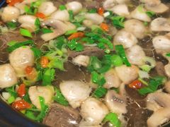 蘑菇肉丝鹅血汤-金典银峰老鹅馆·昆山菜(亭林公园店)