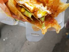 -小红车炸蛋葱油饼
