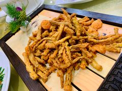 金沙虾仁茶树菇-肥仔顺德菜(龙悦居店)