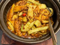 雪花牛肉茄子煲-江南雅厨(李公堤店)