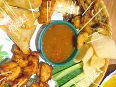 市场招手停炸食拼盘-迷你椰·泰式大排档(观前街店)