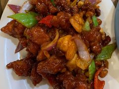 椒香虾仁爆鸡球-陈傻子餐厅(世纪都会店)