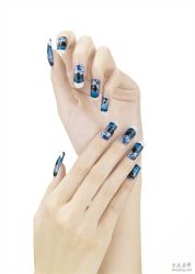 指慕坊蓝色设计系列-指慕坊美甲造型