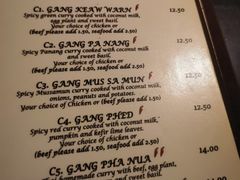 菜单-Sala Thai Restaurant
