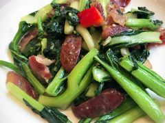 有机菜心炒连州腊肉-君德澜酒家·创意粤菜(金山谷店)