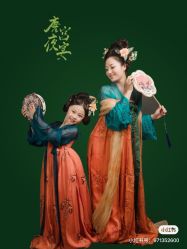 -后宫·古装汉服京剧儿童亲子全家福摄影