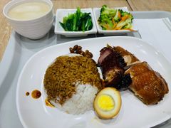 油鸡叉烧双拼饭-了凡油鸡饭·面(台北101店)