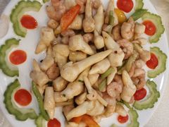 虾仁炒藕芽-阿栋·绝版湛江鸡体验馆