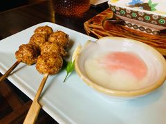 鸡软骨丸子配温泉蛋-山葵家·创意料理(EFC欧美广场店)