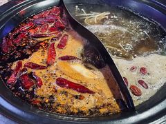 菌汤麻辣鸳鸯锅-宽板凳老灶火锅(南礼士路店)