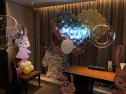 -团子宝宝宴派对百日宴生日布置策划·求婚策划·气球布置别墅民宿
