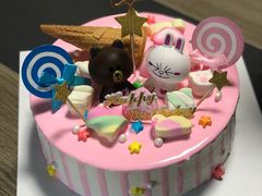 六一快乐粉色布朗熊-卡漫莫尼蛋糕(徐汇店)