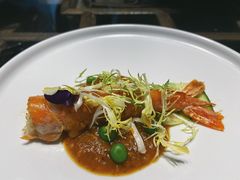 蟹籽灯烤阿根廷大红虾-箱美术馆私房菜(水晶郦城店)