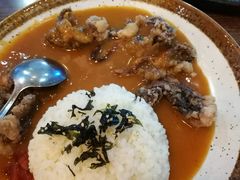 唐扬鱿鱼须咖喱饭-犀牛家猪排