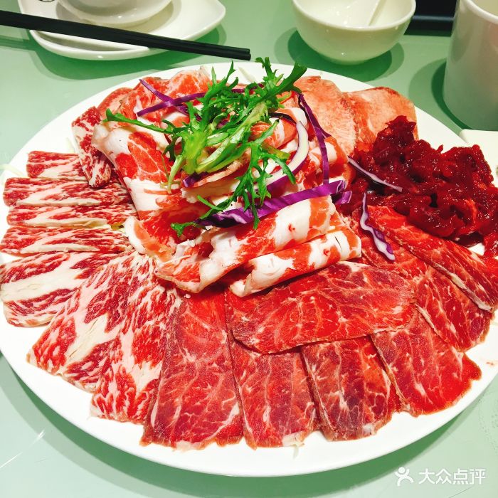 火汤港式牛肉火锅牛拼盘图片