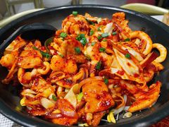 招牌辣鱿鱼五花肉煲-HOTISLAND海鸡岛·韩国料理(江南西店)