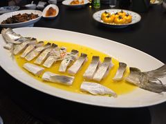 鸡油蒸翘嘴白鱼-悦融琥珀·京鲁菜·海味珍品(西单店)