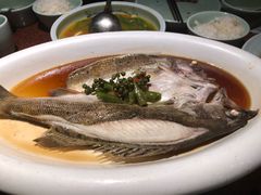 葱椒鲈鱼-绿茶餐厅(蓝色港湾店)
