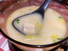 鸡汤小白菜煮榆林豆腐-西贝(吴江路湟普汇店)