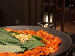 铁板章鱼五花肉-春熙台韩国料理·章鱼肥牛(西丽店)