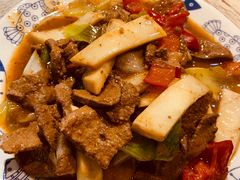 爆炒猪肝拌面-十面欢腾·海鲜面·台式Bistro(长乐路店)