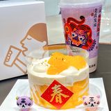 喜茶LAB店出『新春大🍊』虎皮蛋糕啦